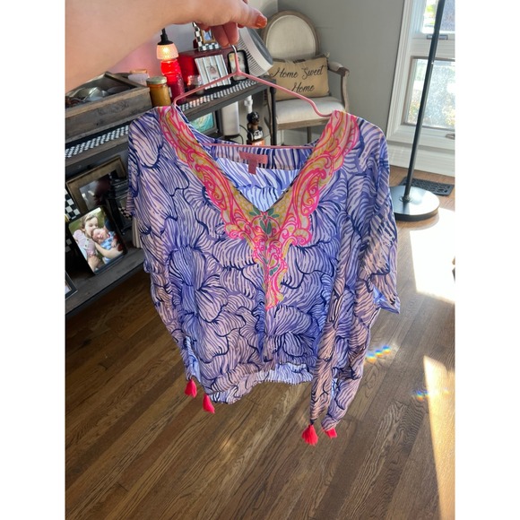 Lilly Pulitzer Tops - Lilly Pulitzer Sydney caftan top in the House of Nemo women's L-xL